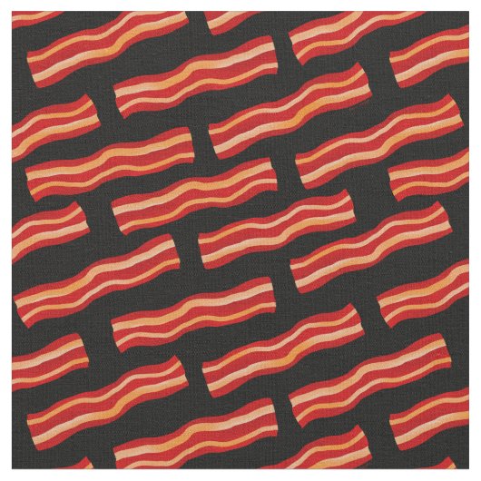 おいしいベーコンストリップパターン ファブリック (クローズアップ)