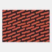 おいしいベーコンストリップパターン ラッピングペーパーシート (正面2)