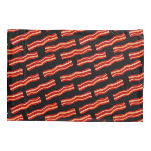 おいしいベーコンストリップパターン 枕カバー (裏面)