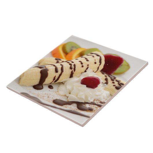 おいしいホイップクリームとバナナデザート タイル (側面)