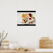 おいしいホイップクリームとバナナデザート ポスター (キッチン)