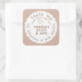 おいしいホタテのハートバラベーカリークラッシーありがとう スクエアシール (バッグ)