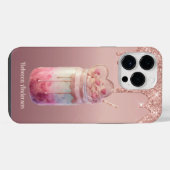 おいしいボバブルミルクティーデザート iPhoneケース (裏面横)