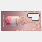 おいしいボバブルミルクティーデザート SAMSUNG GALAXYケース (裏面横)