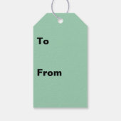 おいしいミントグリーン無地のカラー ギフトタグ (裏面)