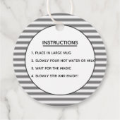 おいしいミントホットココア爆弾 フェイバータグ (裏面)