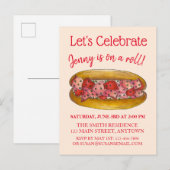 おいしいメイン州のロブスター・ロールおめでとう メイン州 ME フード好き インビテーションポストカード (正面/裏面)