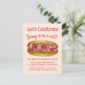 おいしいメイン州のロブスター・ロールおめでとう メイン州 ME フード好き インビテーションポストカード (スタンド正面)