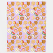 おいしいメキシコのパンダース甘パン フリースブランケット (正面)