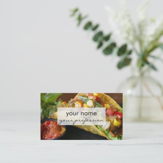 おいしいメキシコタコスの写真 名刺 (スタンド正面)