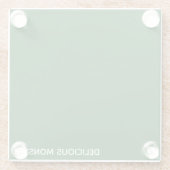 おいしいモンスターグリーンの色名 ガラスコースター (裏面)