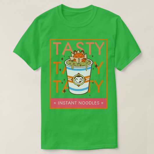 おいしいラーメン即席かわいい  Tシャツ (デザイン正面)