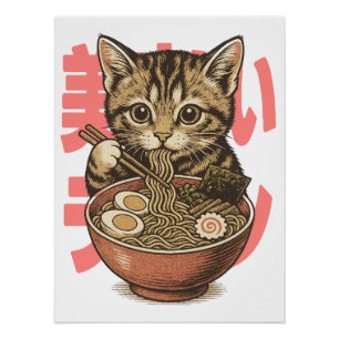 おいしいラーメン子天光沢 ポスター