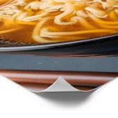 おいしいラーメン麺料理の背景 ポスター (角)