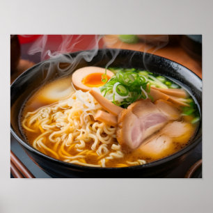 おいしいラーメン麺料理の背景 ポスター