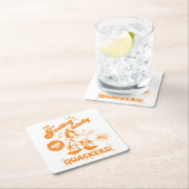 おいしいレトロダッフィアヒル™ スクエアペーパーコースター (インサイチュ)