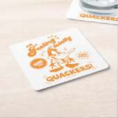 おいしいレトロダッフィアヒル™ スクエアペーパーコースター (アングル)