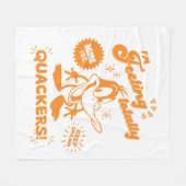 おいしいレトロダッフィアヒル™ フリースブランケット (正面(横))