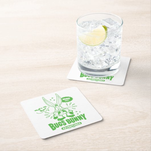 おいしいレトロバグズバニー™ スクエアペーパーコースター (インサイチュ)