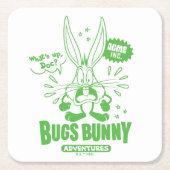 おいしいレトロバグズバニー™ スクエアペーパーコースター (正面)