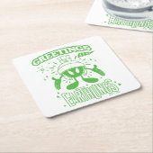 おいしいレトロマーヴィンザマーティアン™ スクエアペーパーコースター (アングル)