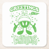 おいしいレトロマーヴィンザマーティアン™ スクエアペーパーコースター (正面)