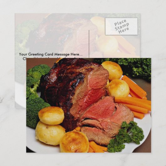 おいしいローストビーフ ポストカード (正面/裏面)