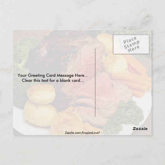 おいしいローストビーフ ポストカード (裏面)