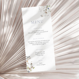 おいしいワイルドフラワーほこりっぽいブルーメニュー メニュー