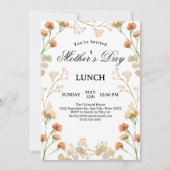 おいしいワイルドフラワーホワイトマザーズデイランチ 招待状 (正面)