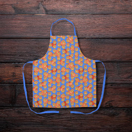 おいしいワッフルとフルーツブルー エプロン