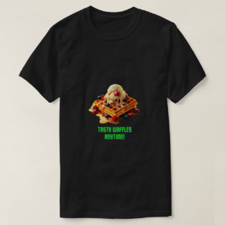 おいしいワッフル：金とパリパリのワッフル Tシャツ