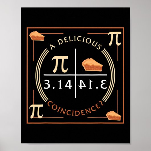 おいしい偶然パイ日3.14数学 ポスター (正面)