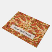 おいしい全ピザpepperoniのハラペーニョの写真 ドアマット (アングル)