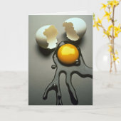 おいしい割れ卵 カード (黄色い花)