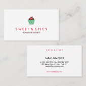 おいしい唐辛子のカップケーキ|のベーカリー 名刺 (正面/裏面)