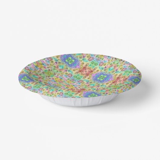 おいしい夏のデザートのパターン ペーパーボウル (傾斜あり)