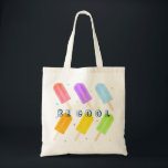 おいしい夏の水の色のポップシクルのパターン トートバッグ<br><div class="desc">夏カッコいいの間にポプシクルのこの愛らしいパターンはラインに配置され、ライムグリーン、明るい黄色、オレンジ、さくらんぼレッド、グレープパープルと氷のようなライトブルーの虹の中で色を付けた。その後、手水色の絵を描質感で仕上げられる。周囲のポプシクルは虹色のドットで、これをおもしろいパターンにする。これは、おもしろい、フェスティバル&幸せなパターンは、あなたの夏を完了し、完全なギフトを作るユニークこと！</div>