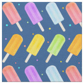 おいしい夏の水の色のポップシクルのパターン ファブリック (クローズアップ)