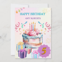 おいしい子供の誕生日カード 招待状