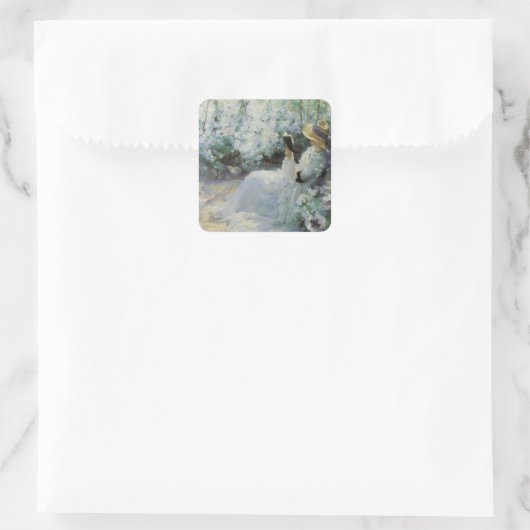 おいしい孤独byフランクブラムリー，ヴィンテージアート スクエアシール (バッグ)