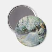 おいしい孤独byフランクブラムリー，ヴィンテージアート マグネット (正面/裏面)