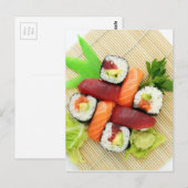 おいしい寿司アジア料理おいしい ポストカード (正面/裏面)