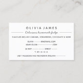 おいしい手作りのお菓子屋さん名刺 名刺 (裏面)