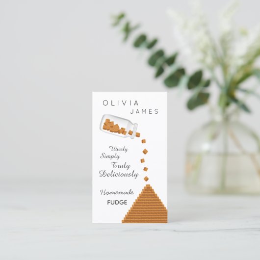 おいしい手作りのお菓子屋さん名刺 名刺 (スタンド正面)