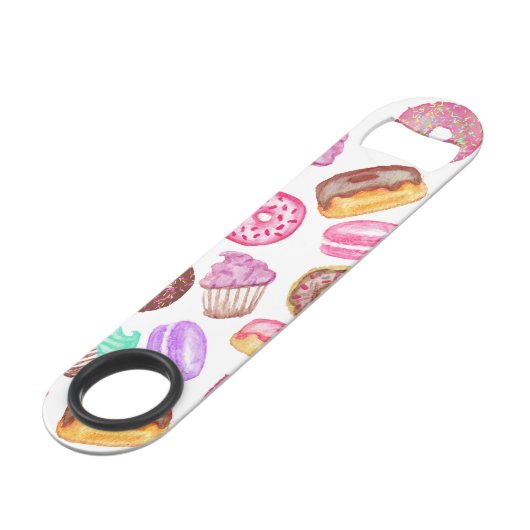 おいしい手塗りの水彩画のデザート スピード栓抜き (裏面アングル)