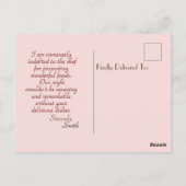 おいしい料理 ポストカード (裏面)