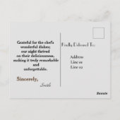 おいしい料理 ポストカード (裏面)