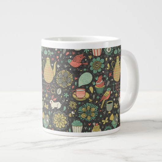 おいしい明るいお茶のカード ジャンボコーヒーマグカップ (正面右)