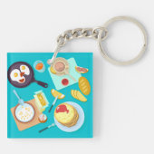 おいしい朝食パンケーキエッグコーヒー キーホルダー (裏面)